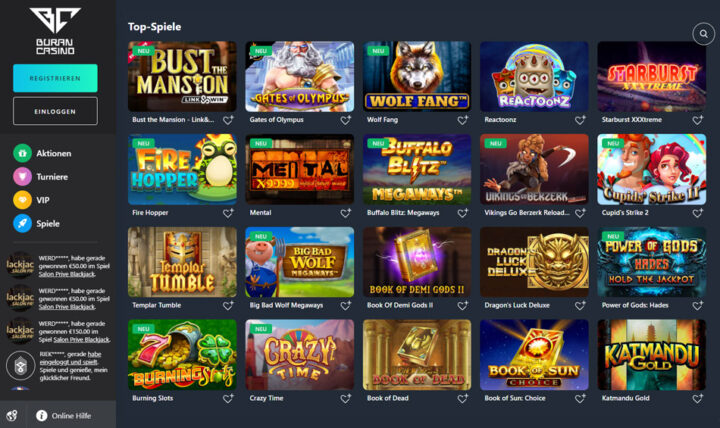 Buran Casino - Top Spiele