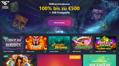 Buran Casino – 100% Bonus bis 500 Euro plus 200 Freispiele