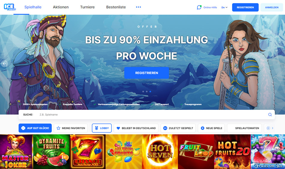 Ice Casino – 100% Bonus bis 1500 Euro plus 270 Freispiele